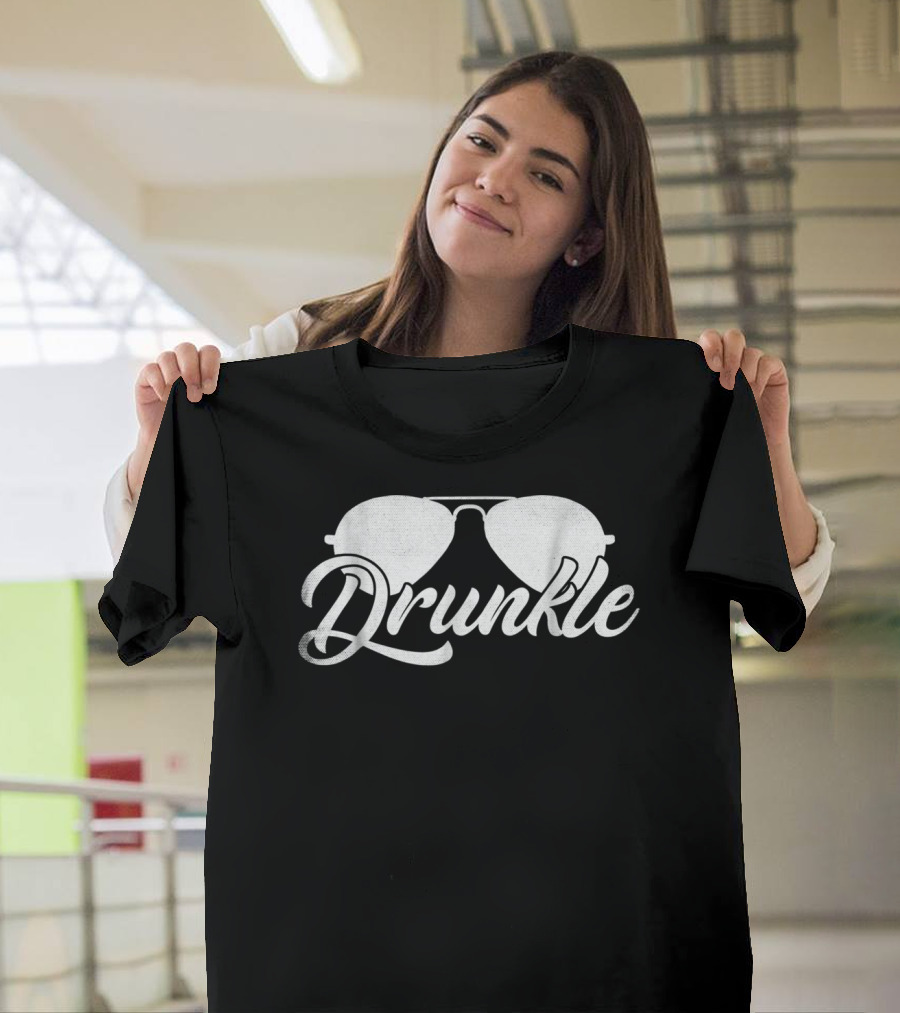 Drunkle Sunglasses Cool Uncle T-Shirt