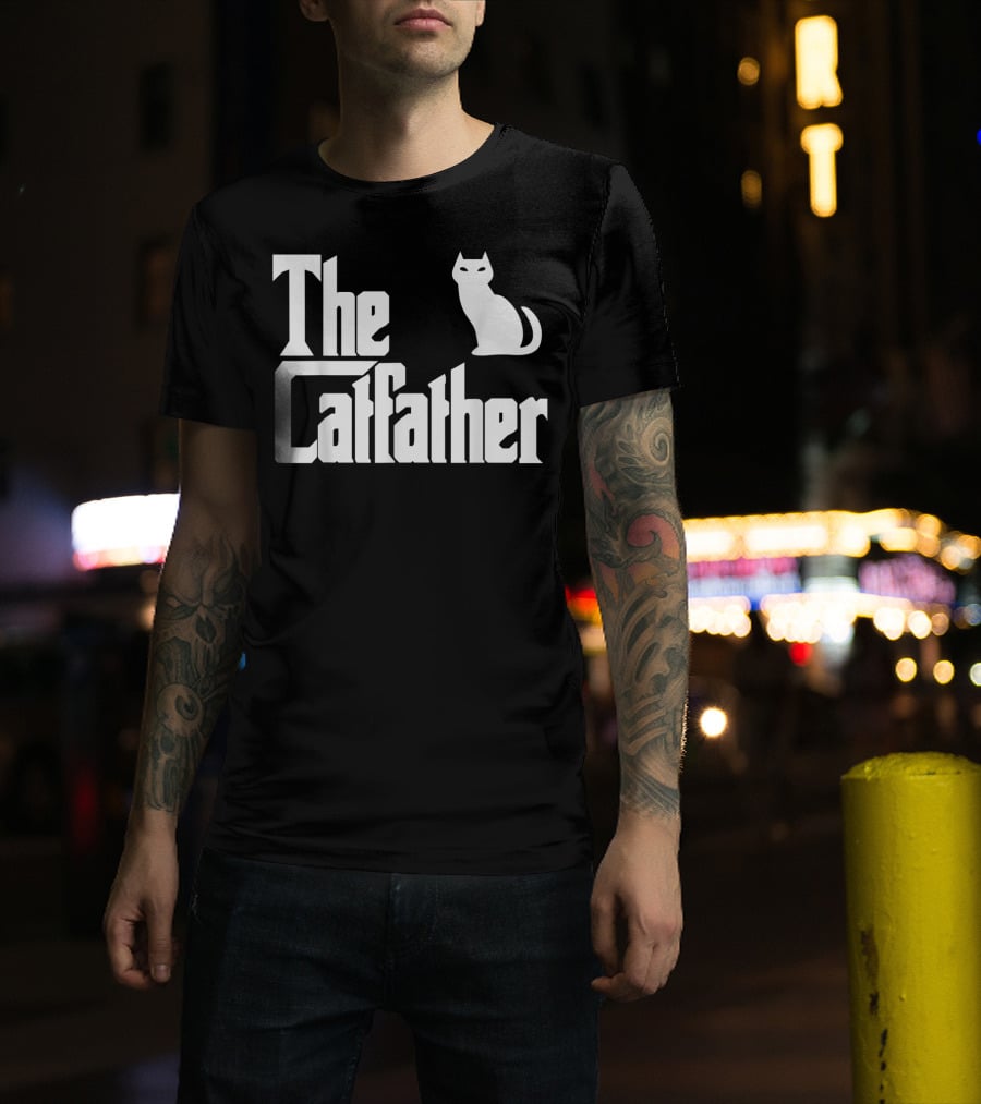 The Catfather Funny Cat Dad Pet Owner T-Shirt