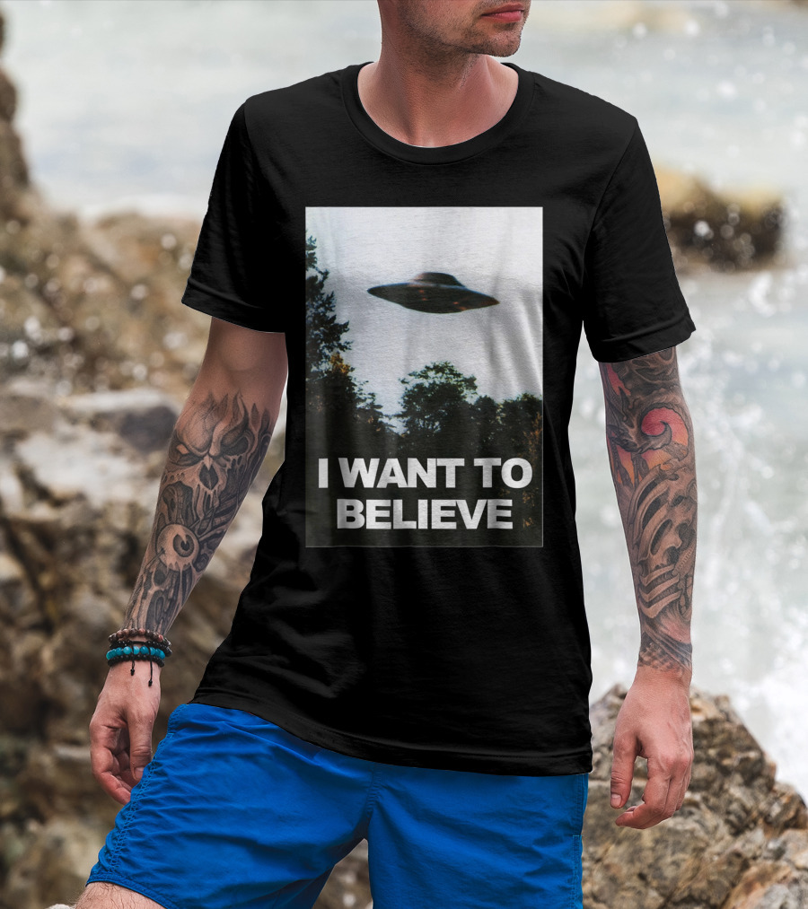 Alien UFO Hunter I Want To Believe T-Shirt