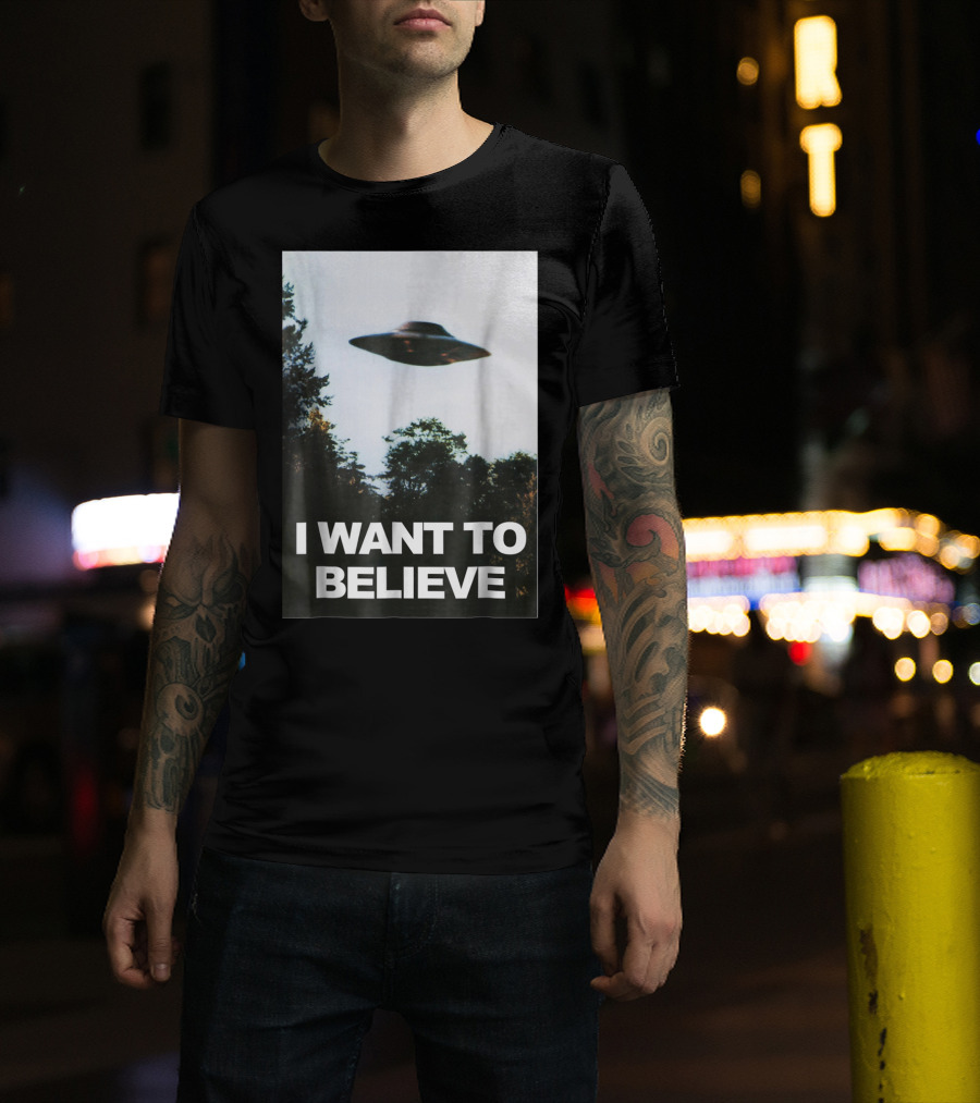 Alien UFO Hunter I Want To Believe T-Shirt