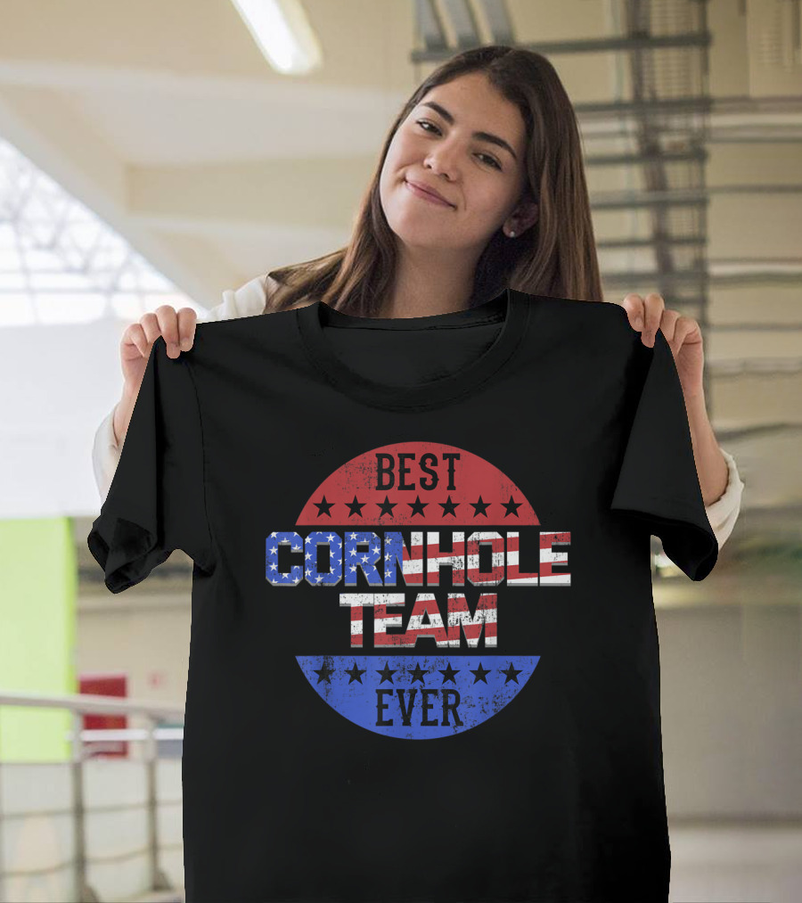 Best Cornhole Team Ever Bean Bag Toss Game T-Shirt