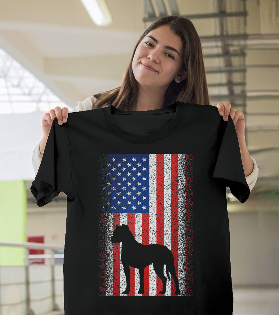 American Flag Boxer Dog 4th Of July Celebrations for Dog Lovers T-Shirt