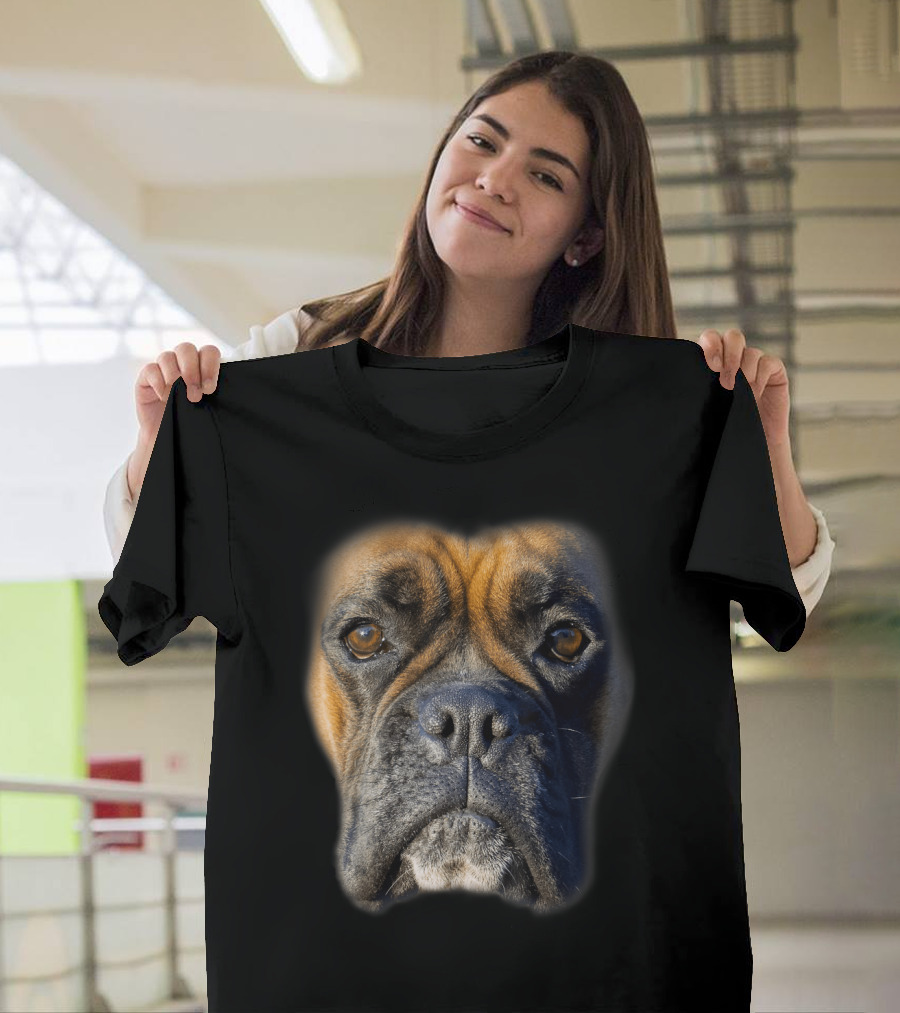 Animal Lover Boxer Face Funny Dog Lovers Tee For Pet Enthusiasts T-Shirt