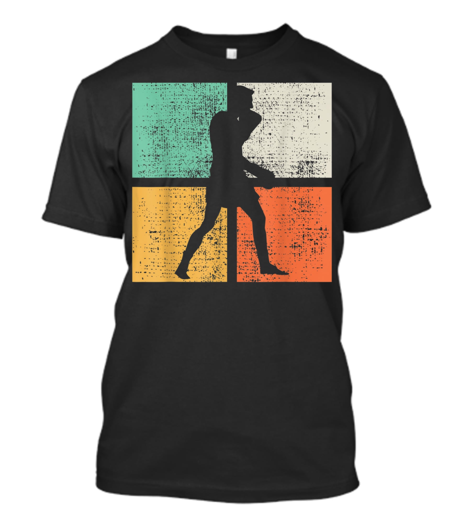 Boxing Boxer Vintage Box Club Silhouette Retro Blocks T-Shirt