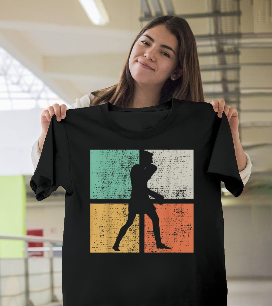 Boxing Boxer Vintage Box Club Silhouette Retro Blocks T-Shirt