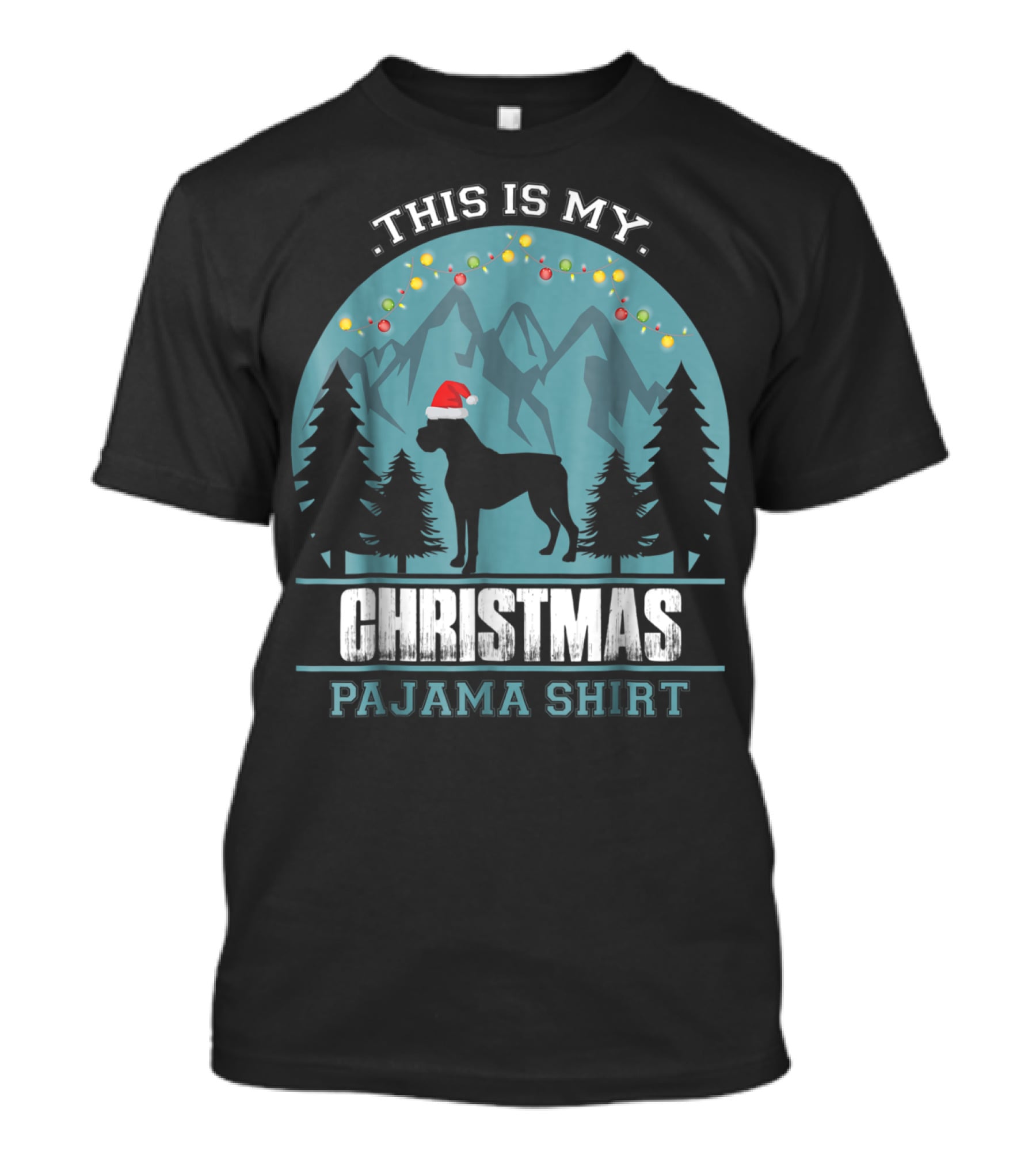 This Is My Christmas Pajama Shirt Boxer Dog T-Shirt