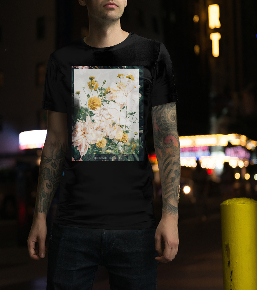 Aesthetic Floral Nathan Kawanishi Streetwear Fashion Grap T-Shirt