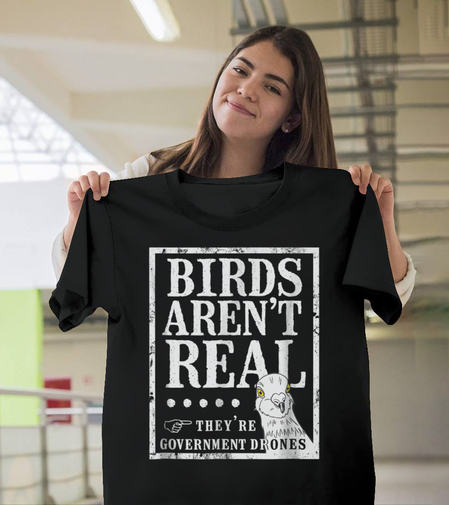 BIRDS AREN'T REAL THEY'RE GOVERNMENT DRONES MEME T-Shirt