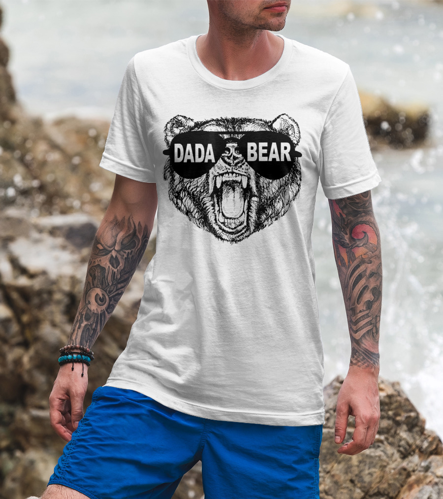 Dada Bear Sunglasses Roaring Bear T-Shirt