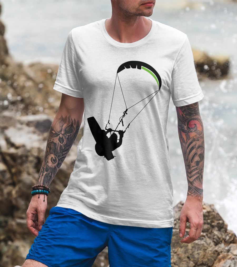 Cool Kitesurfing I Kitesurf Silhouette Adventure T-Shirt
