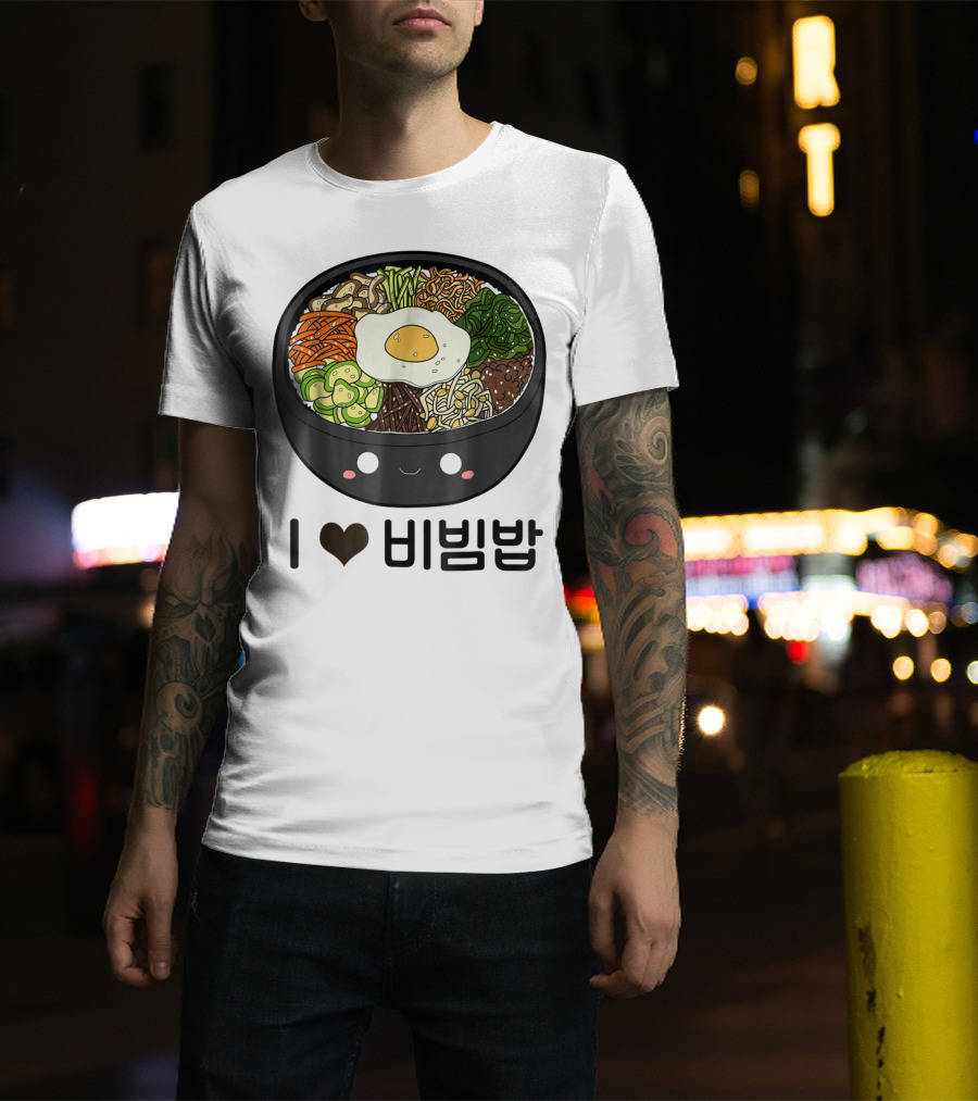 I Love Bibimbap Cute South Korean Food T-Shirt
