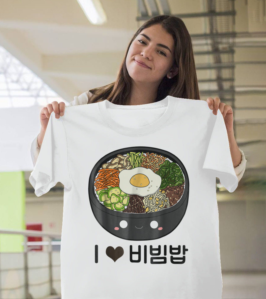 I Love Bibimbap Cute South Korean Food T-Shirt