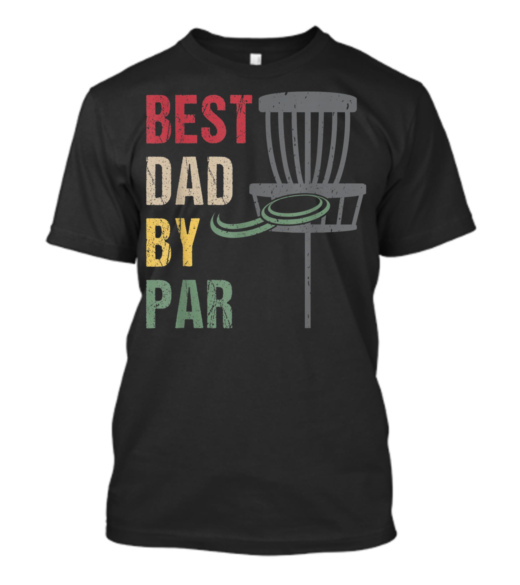 Best Dad By Par Disc Golf Dad T-Shirt