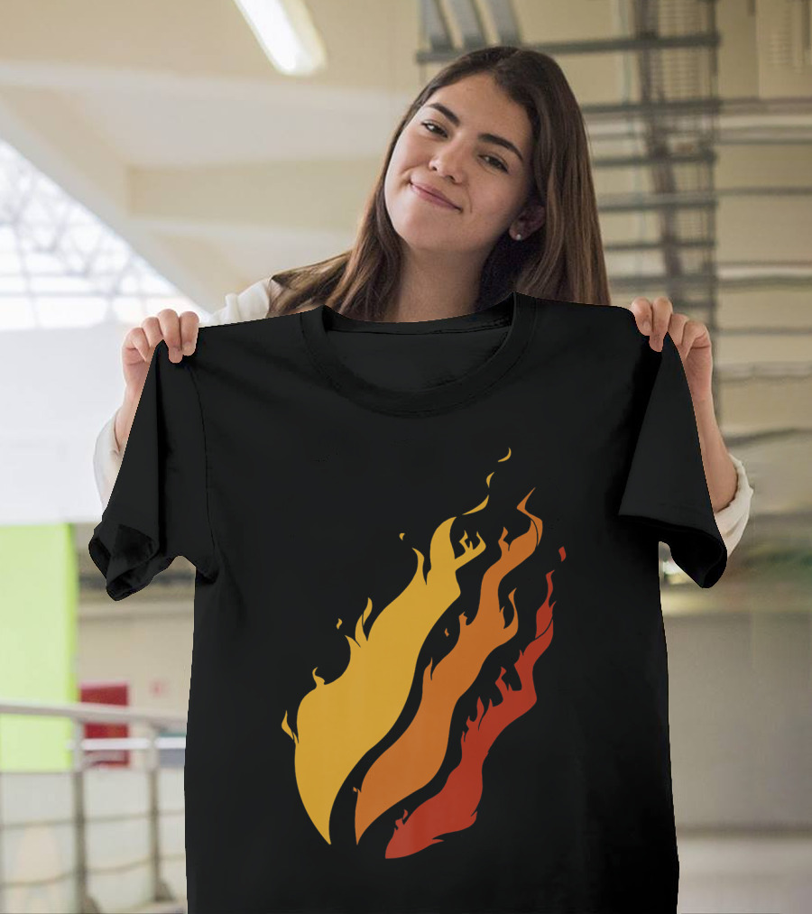 Fire Nation Boys Gaming Playz Streamer Gamer Fiery Flame Elements T-Shirt