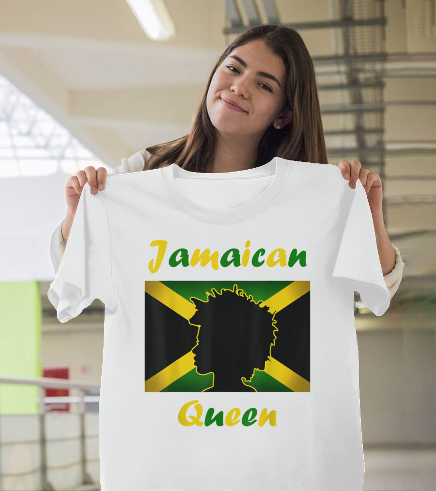 Jamaican Queen Independence Silhouette Flag T-Shirt