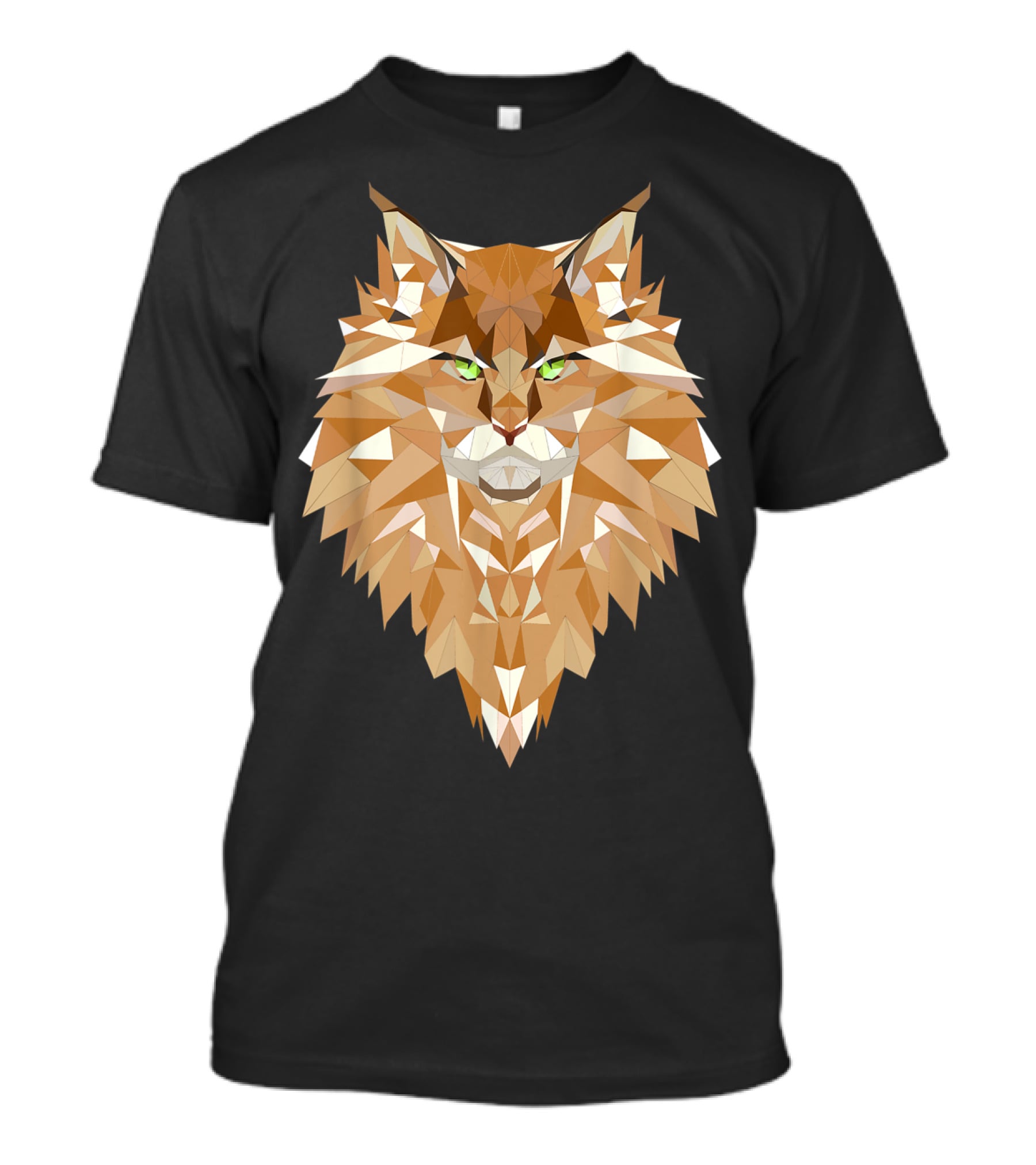 Maine Coon Cat Geometric T-Shirt