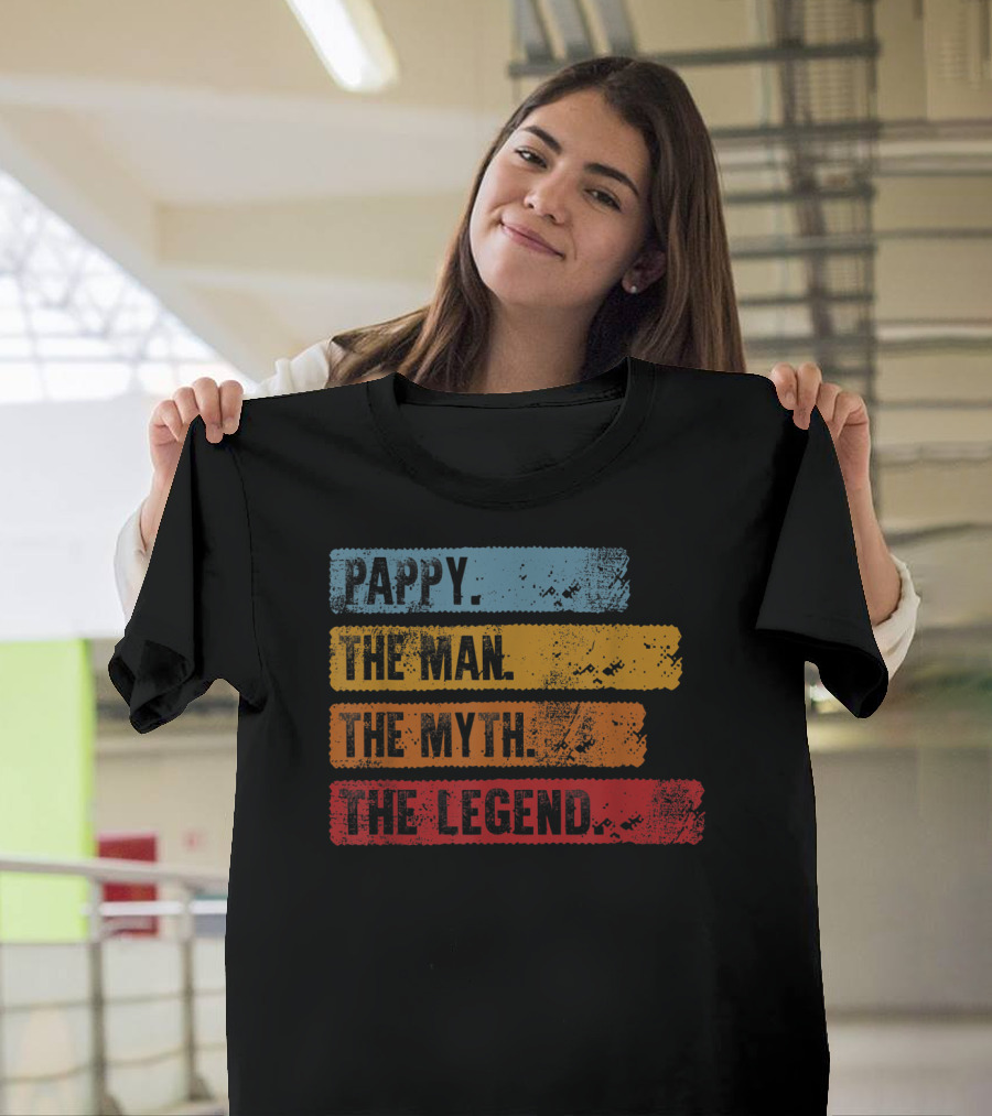 Pappy The Man The Myth The Legend Vintage Mens T-Shirt