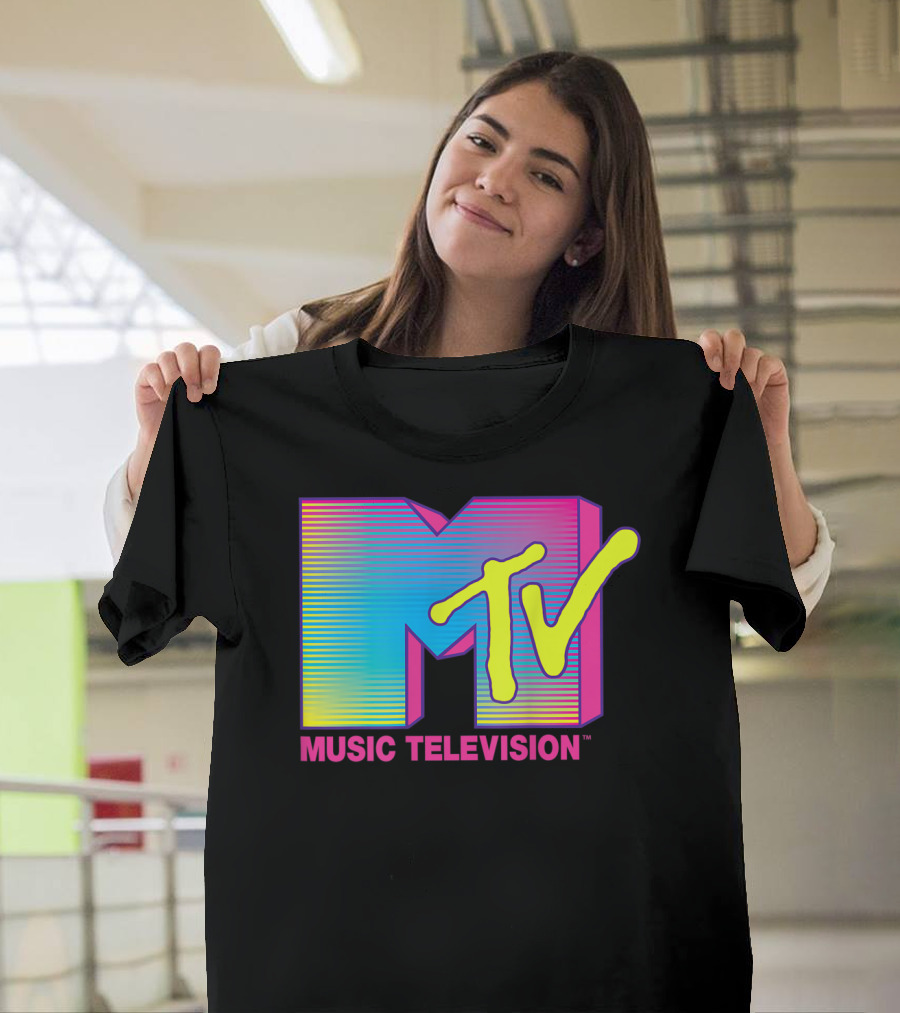 MTV Music Television Fluorescent Colors T-Shirt