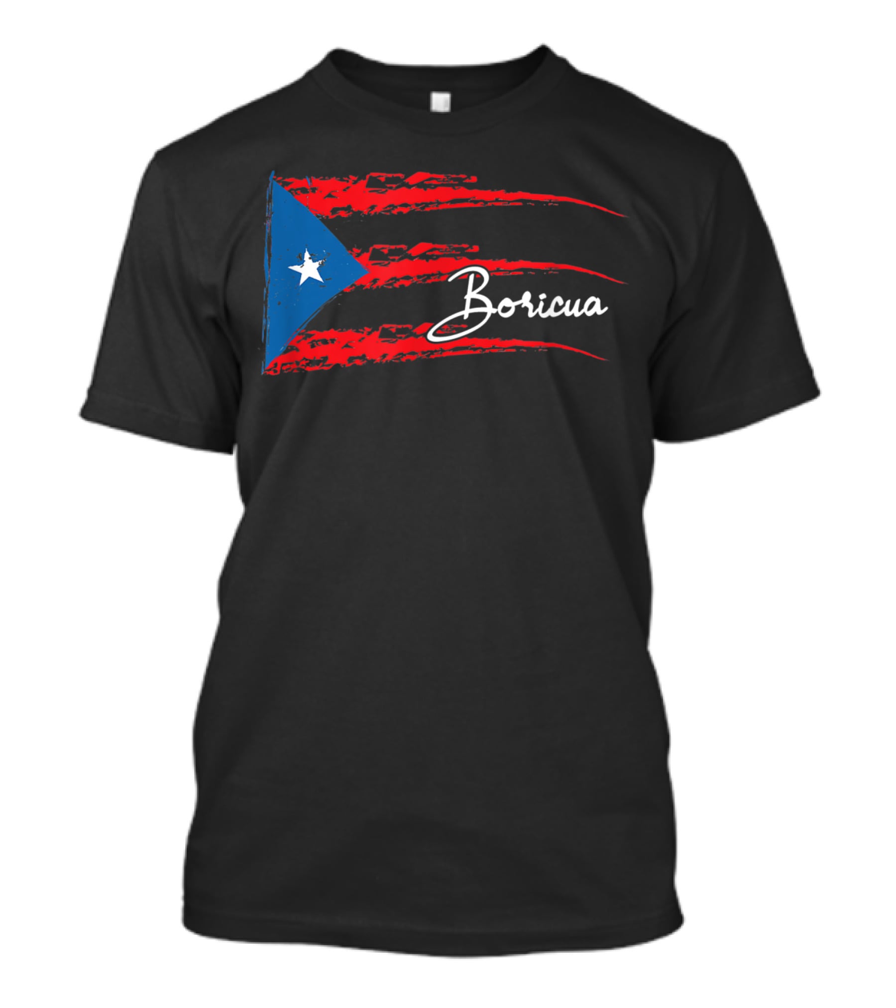 Boricua Puerto Rico Flag Scratched T-Shirt
