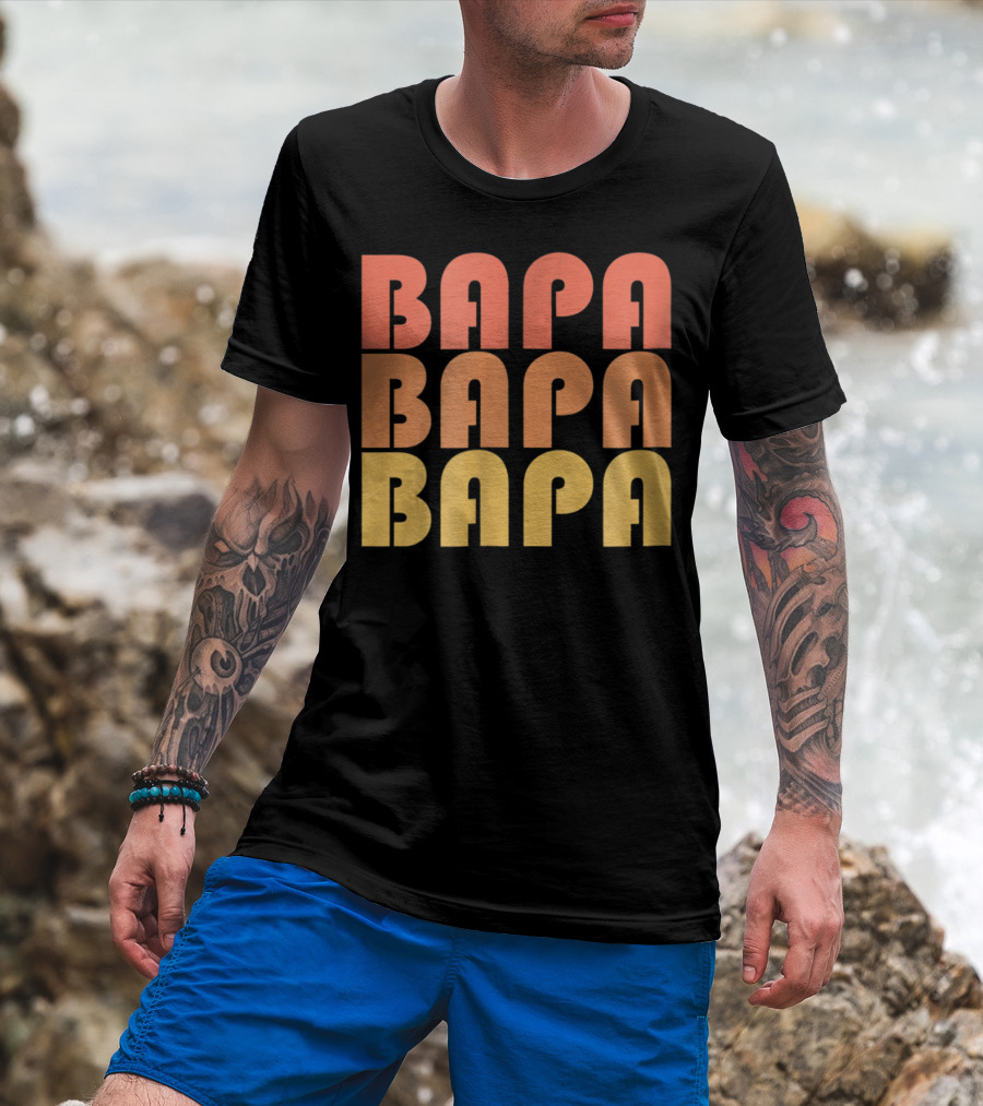 Bapa Retro Vintage Typography 1970s T-Shirt