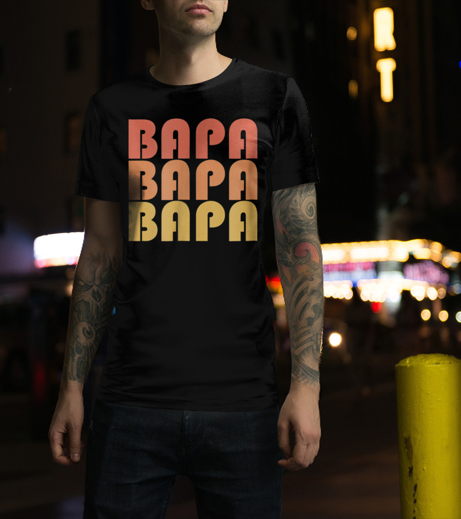 Bapa Retro Vintage Typography 1970s T-Shirt