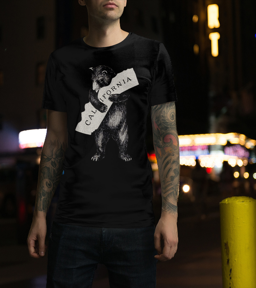 Retro I Love California Bear Hugging State Vintage Cali T-Shirt