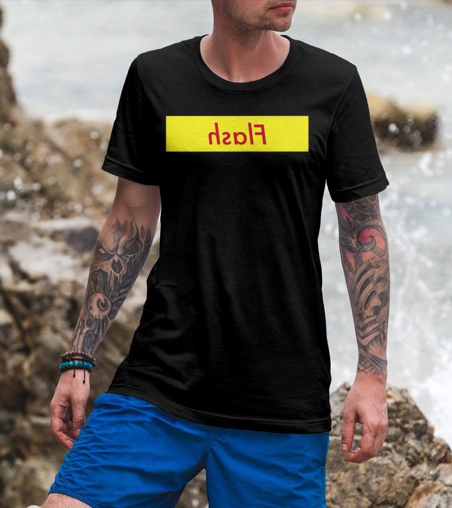 Reverse Flash Yellow Red Text Classic T-Shirt
