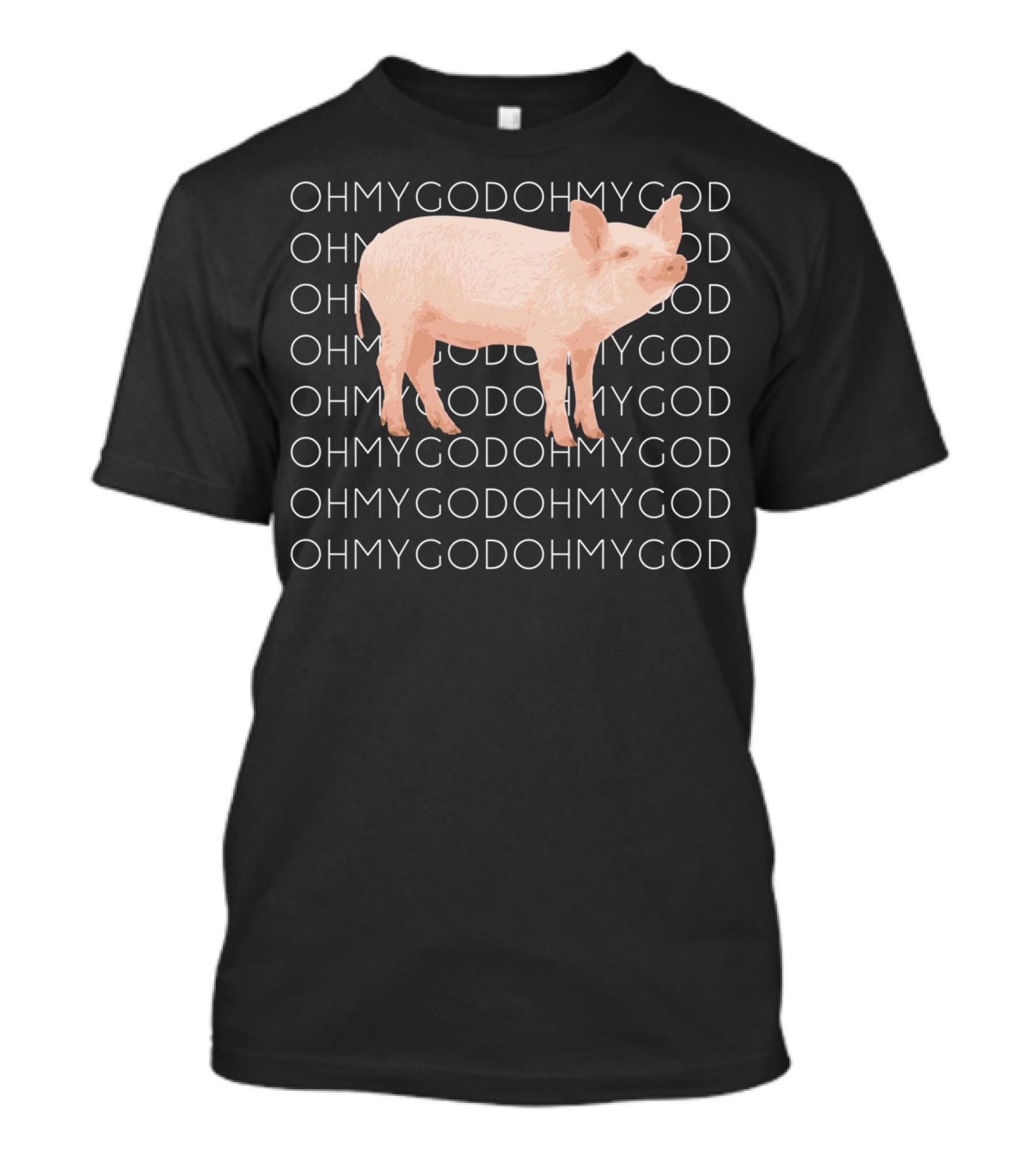 Shane Dawson Oh My God Pig Repeated Text T-Shirt