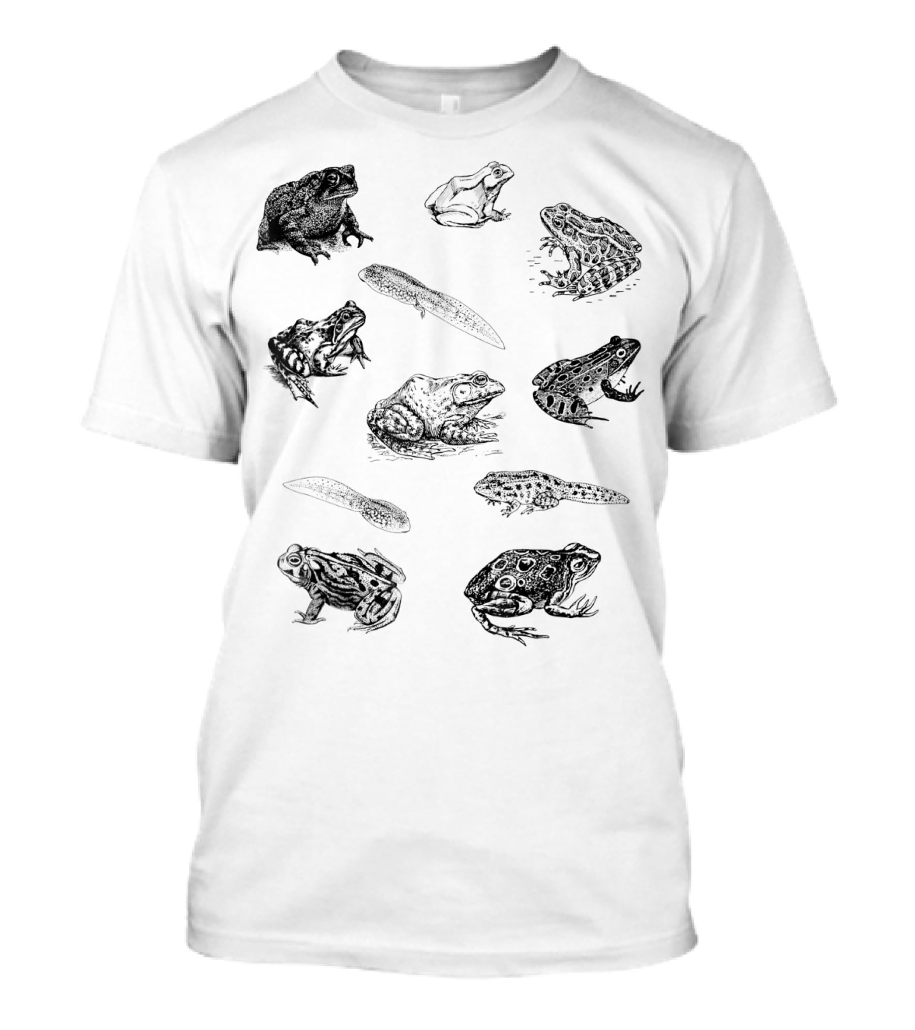 Tadpole Frog Toad Collage For Frog Lovers T-Shirt