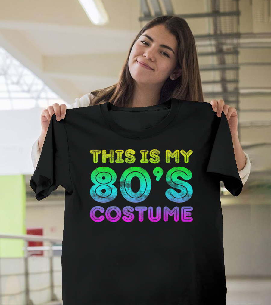 This Is My 80s Costume 80's Party Style Retro Neon Colors T-Shirt