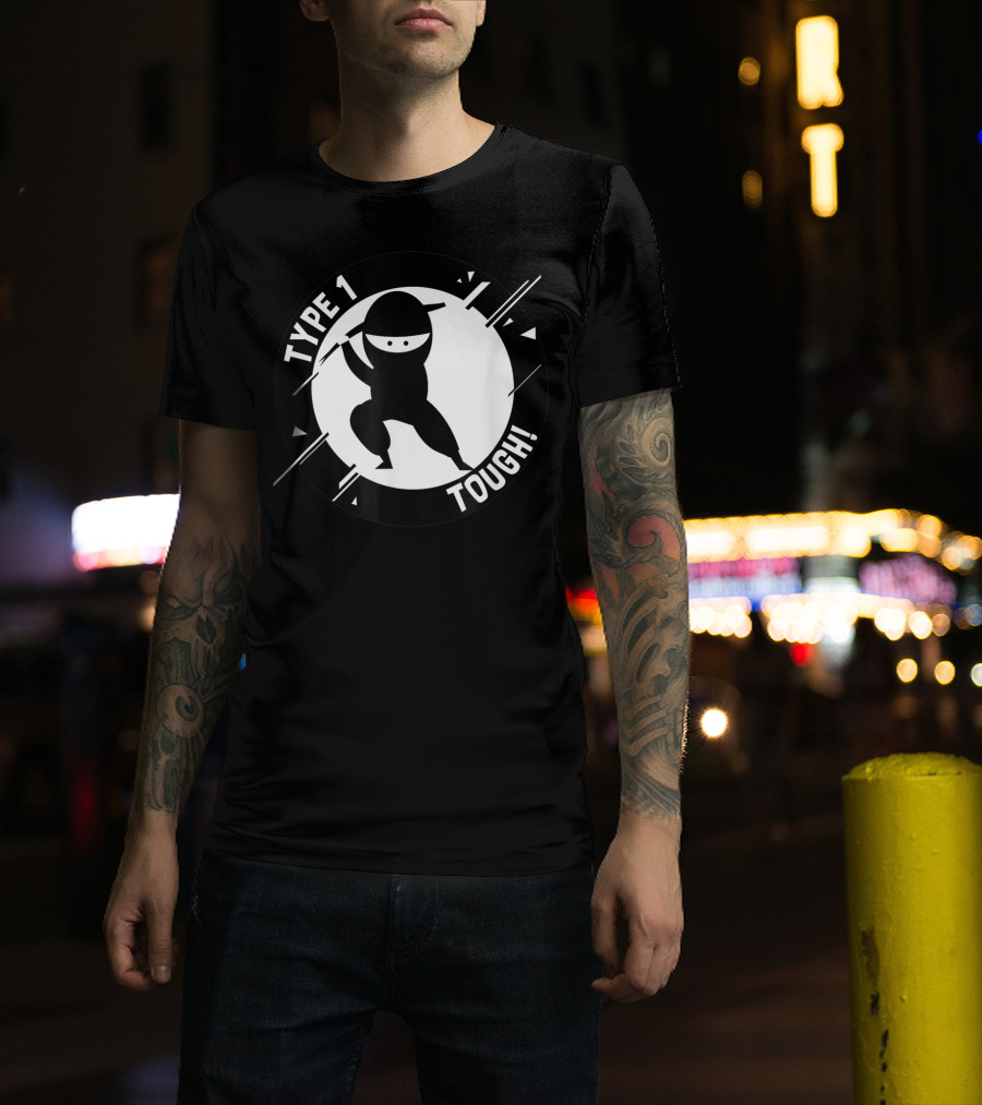 Type 1 Tough Type 1 Diabetes Ninja T-Shirt