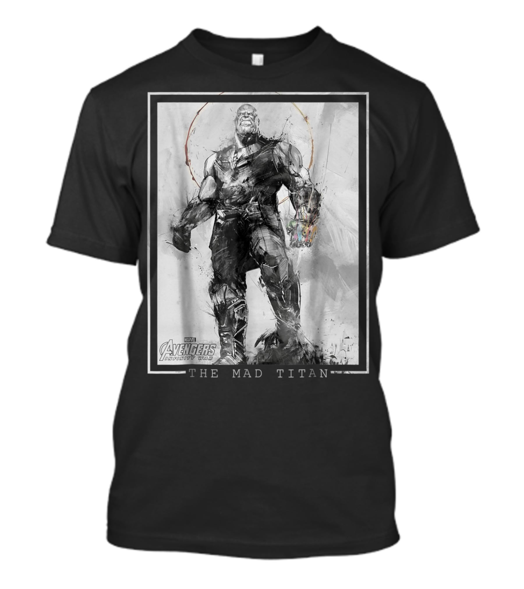 Marvel Avengers Infinity War Thanos The Mad Titan Sketch T-Shirt