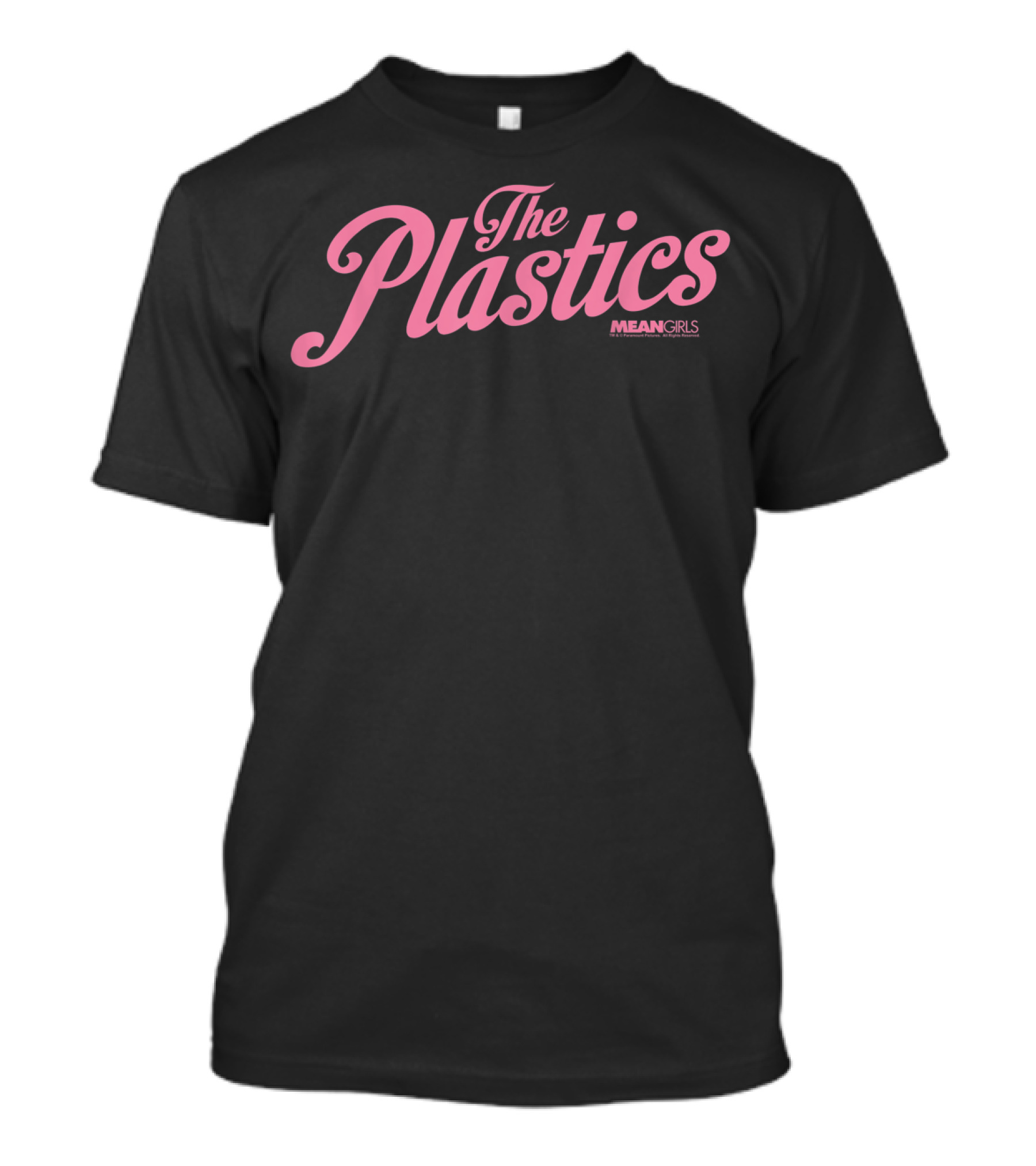 The Plastics Mean Girls Pink Script T-Shirt