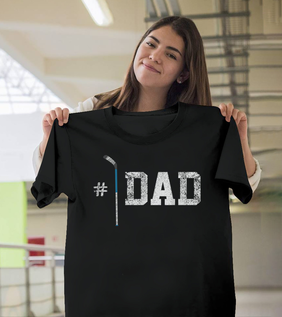 1 Dad Hockey Father's Day T-Shirt