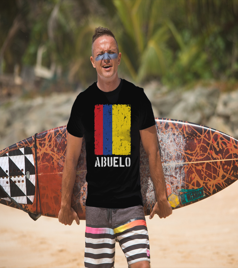 Colombian Grandpa Abuelo Colombia Flag T-Shirt