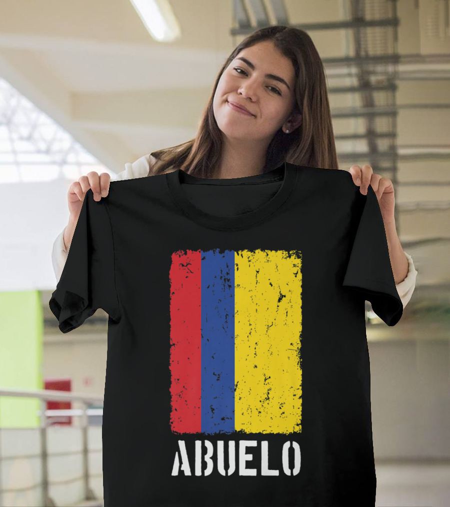 Colombian Grandpa Abuelo Colombia Flag T-Shirt
