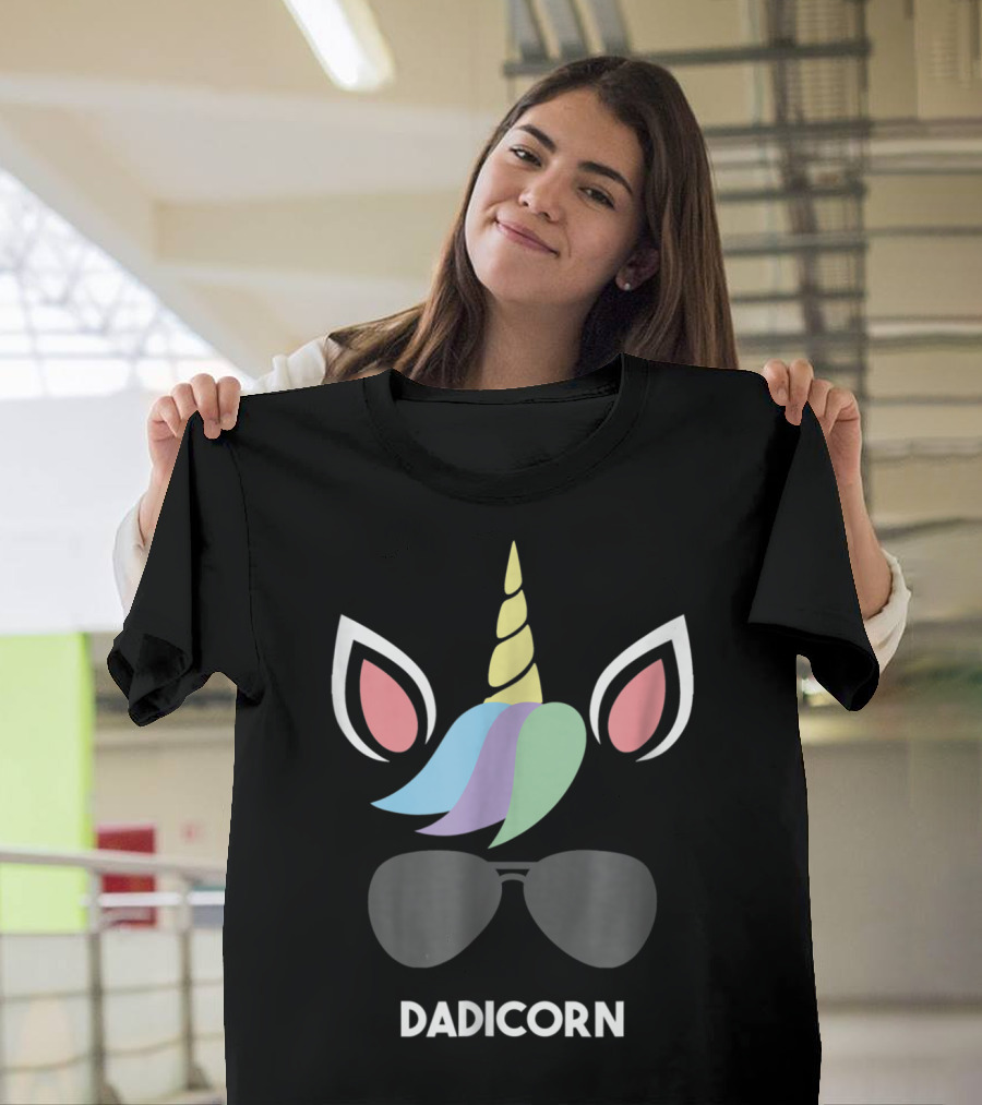 Dadicorn Funny Unicorn Best Dad Father Mens T-Shirt