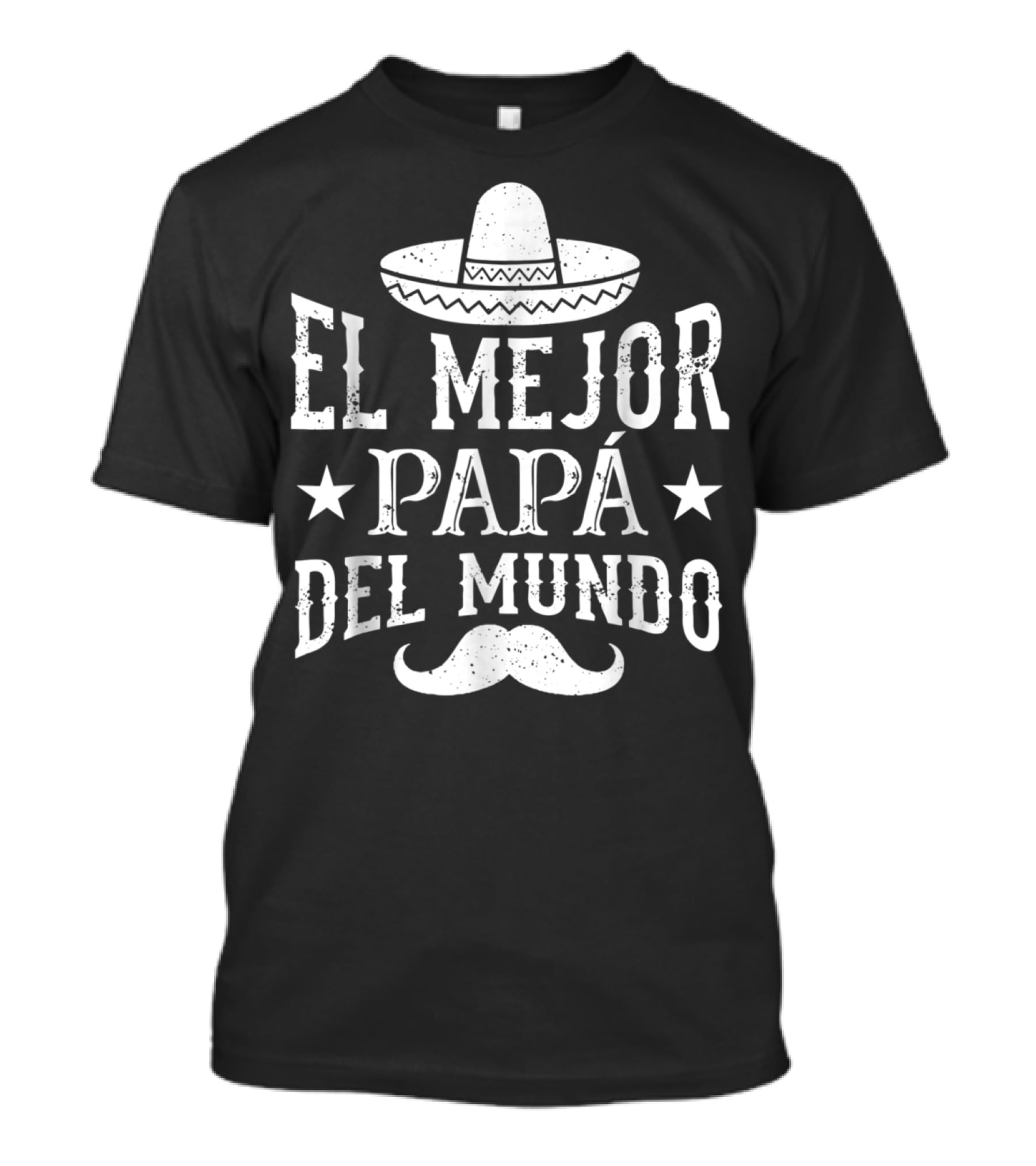 El Mejor Papá Del Mundo Sombrero Y Bigote Decoración T-Shirt