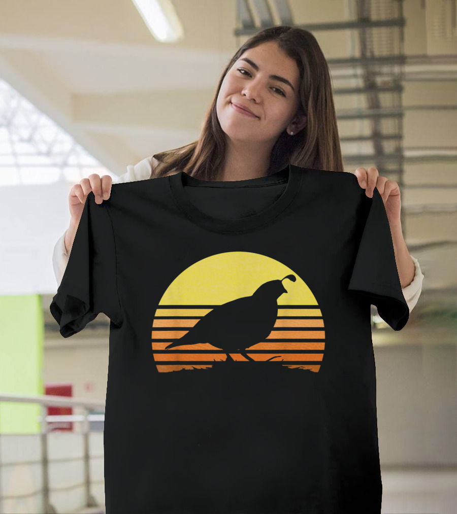 Quail Hunting Upland Bird Game Hunter Shooting Sunset T-Shirt