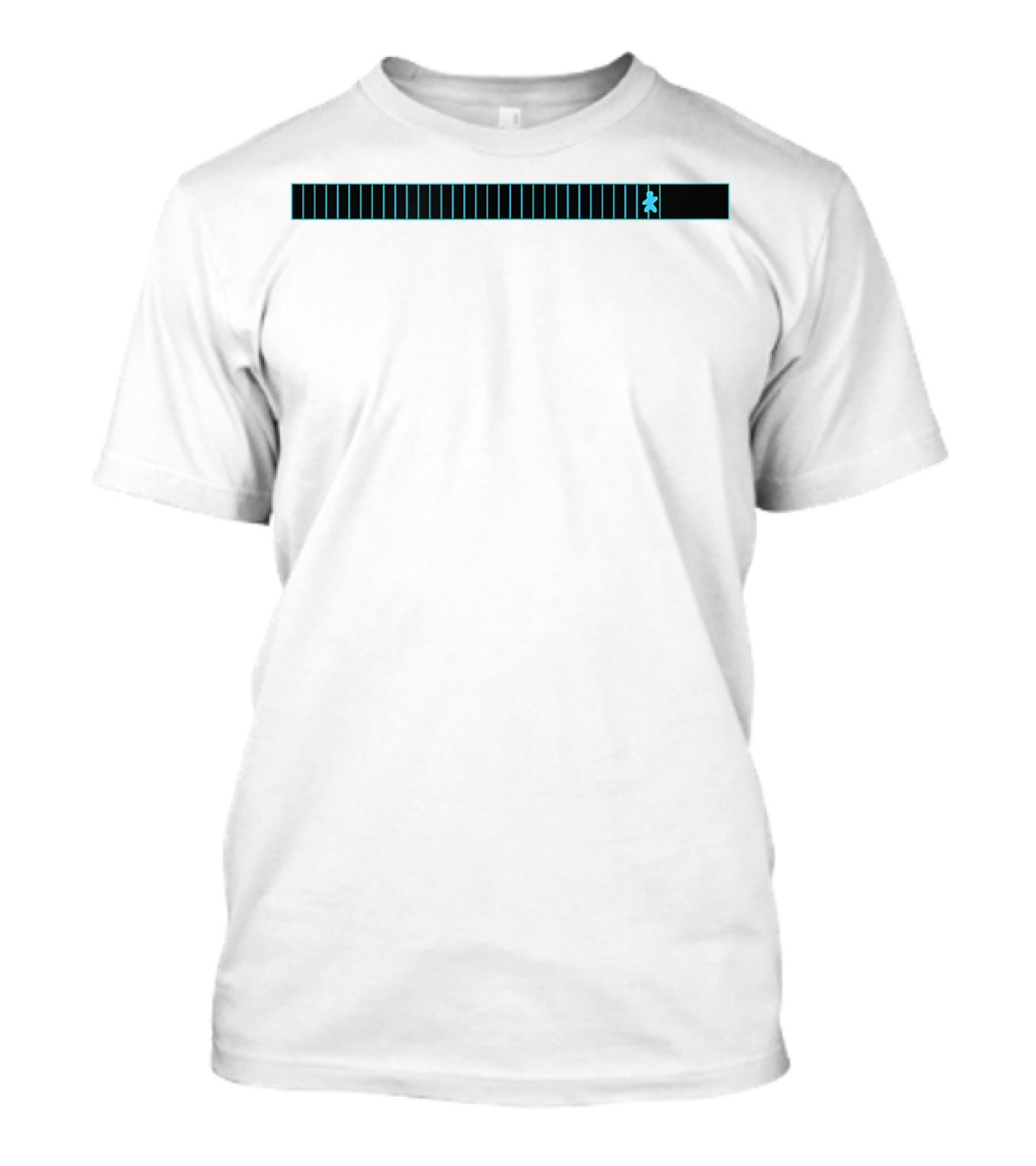 Pac-Man Running Marathon Pixel Human Progress Bar T-Shirt