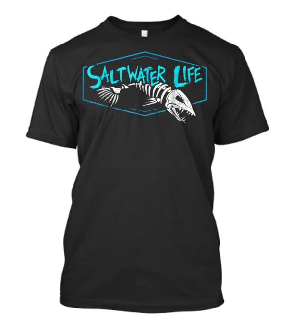 Saltwater Life Fish Skeleton T-Shirt