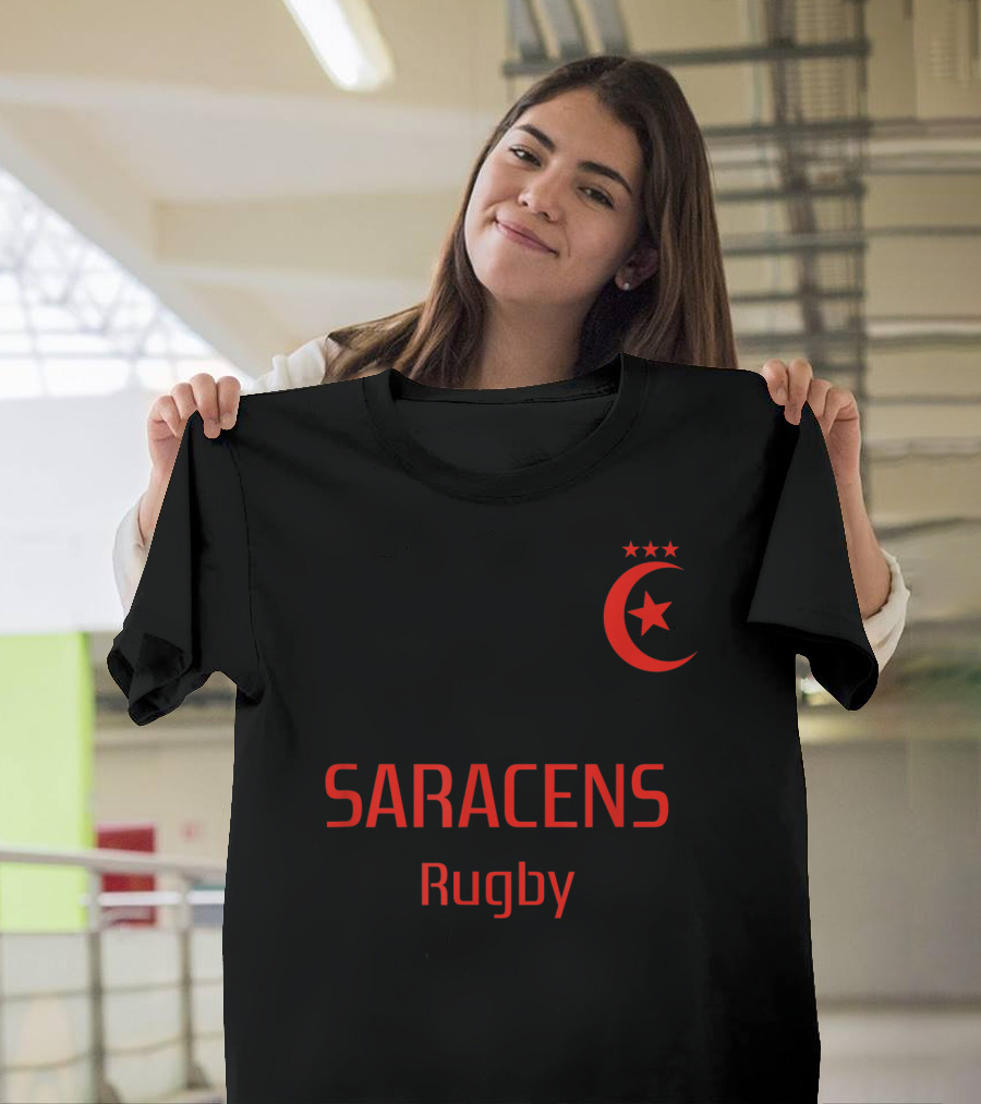 Saracens Rugby Vintage Crest Three Stars Champion T-Shirt