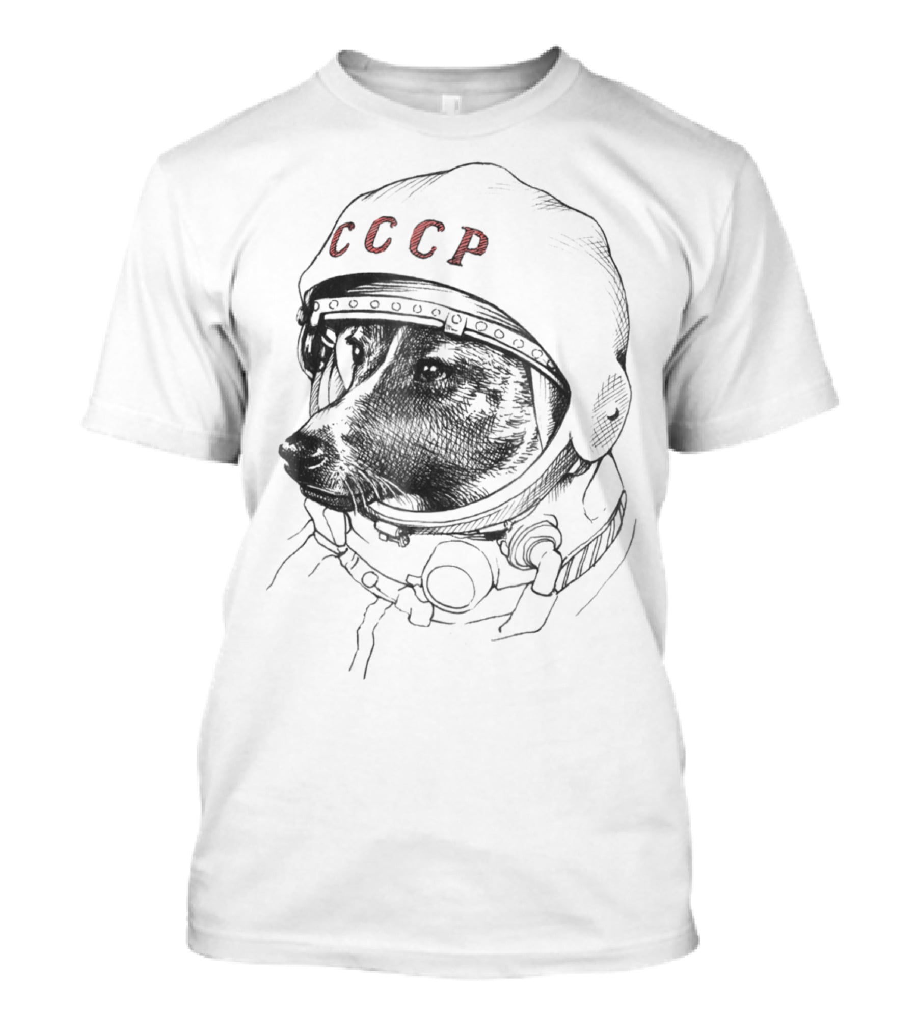 CCCP Space Traveler Dog Cosmonaut T-Shirt