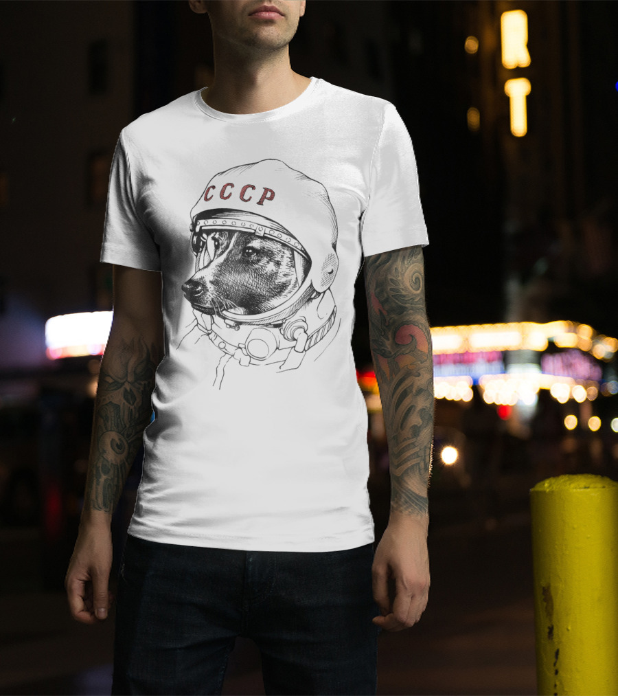 CCCP Space Traveler Dog Cosmonaut T-Shirt