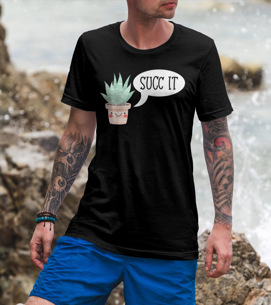 Succ It Cute Kawaii Succulent Plant Pot With Indoor Charm T-Shirt