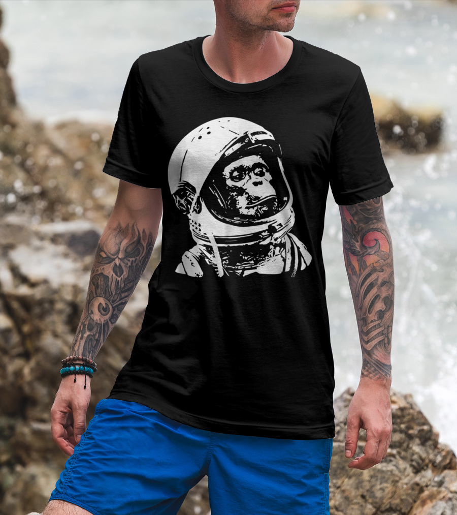 Vintage Space Astronaut Monkey Iconic Exploration T-Shirt