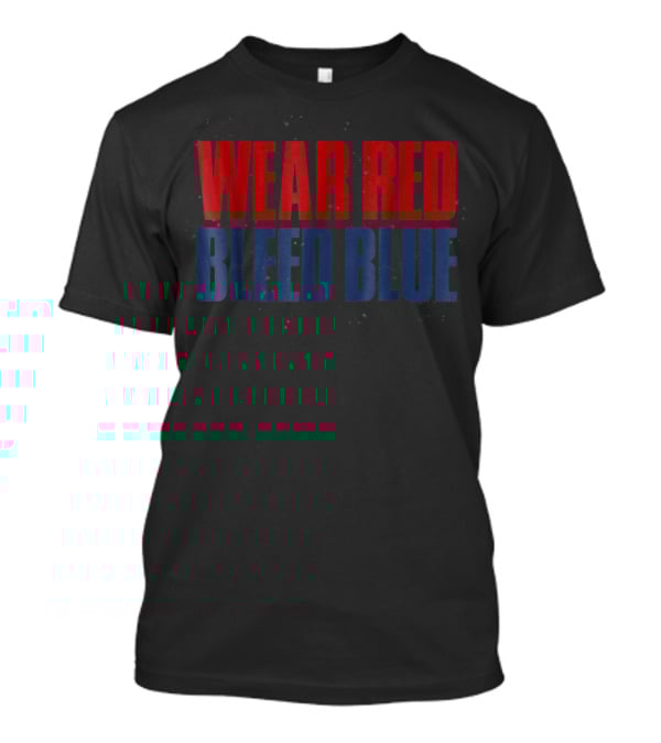 Wear Red Bleed Blue White Sports St Louis T-Shirt