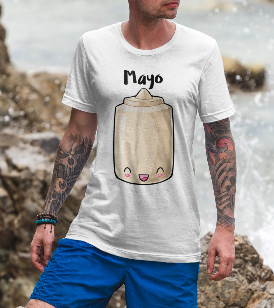 Kawaii Mayo Smiling Mayonnaise Bottle T-Shirt