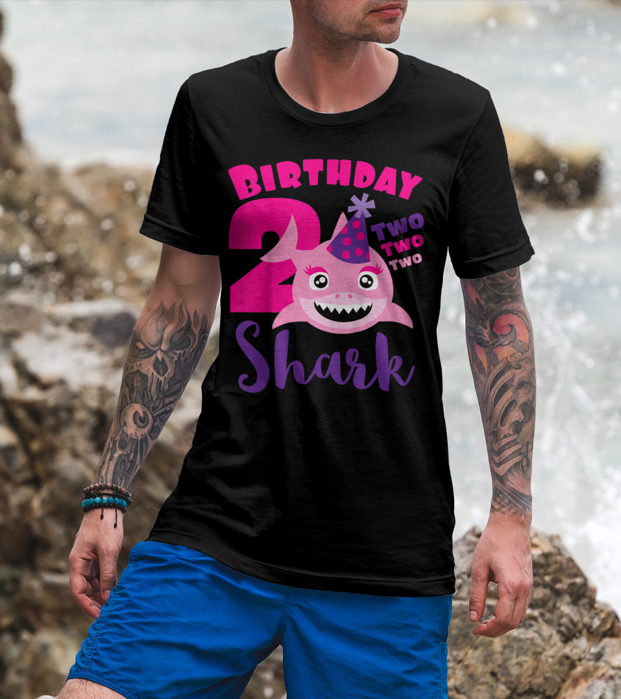 Birthday 2 Shark Two Two Two T-Shirt