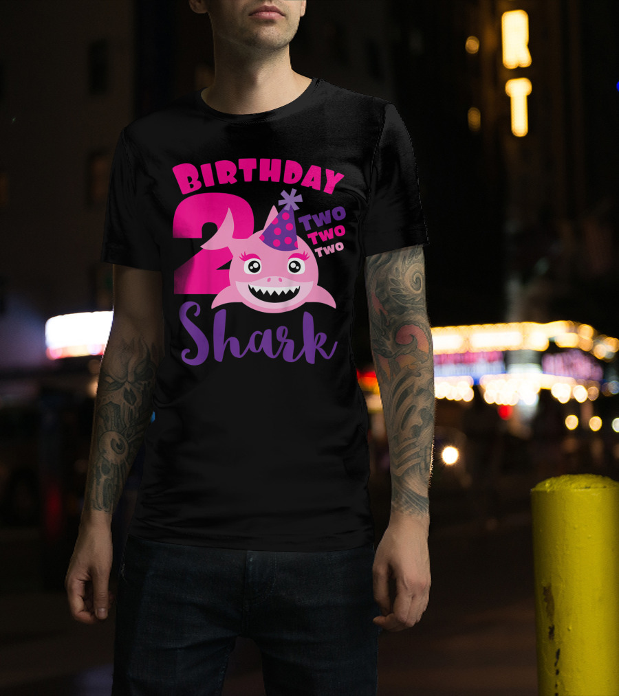Birthday 2 Shark Two Two Two T-Shirt
